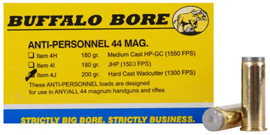 Buffalo Bore .44 Magnum 4J20 Anti-Personnel Hard Cast Wadcutter 200 Grain