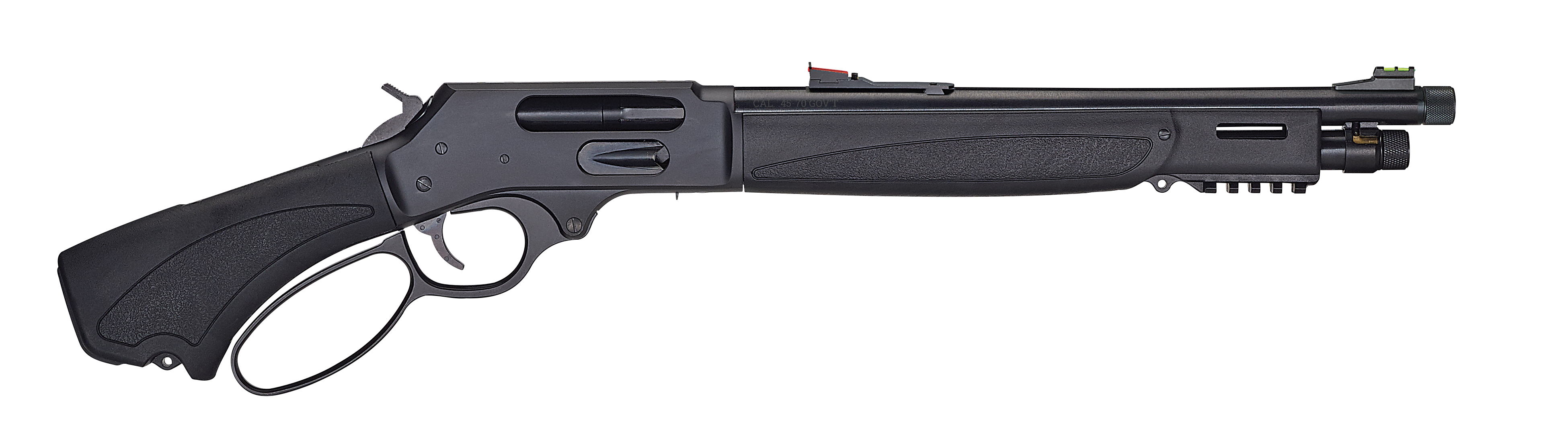 Henry H010GBLX4570 Bear's Leg 45-70 Gov 3+1 13.80" Blued Threaded Barrel, Blue Steel Drilled & Tapped Receiver, Black Synthetic Fixed w/Pistol Grip Stock