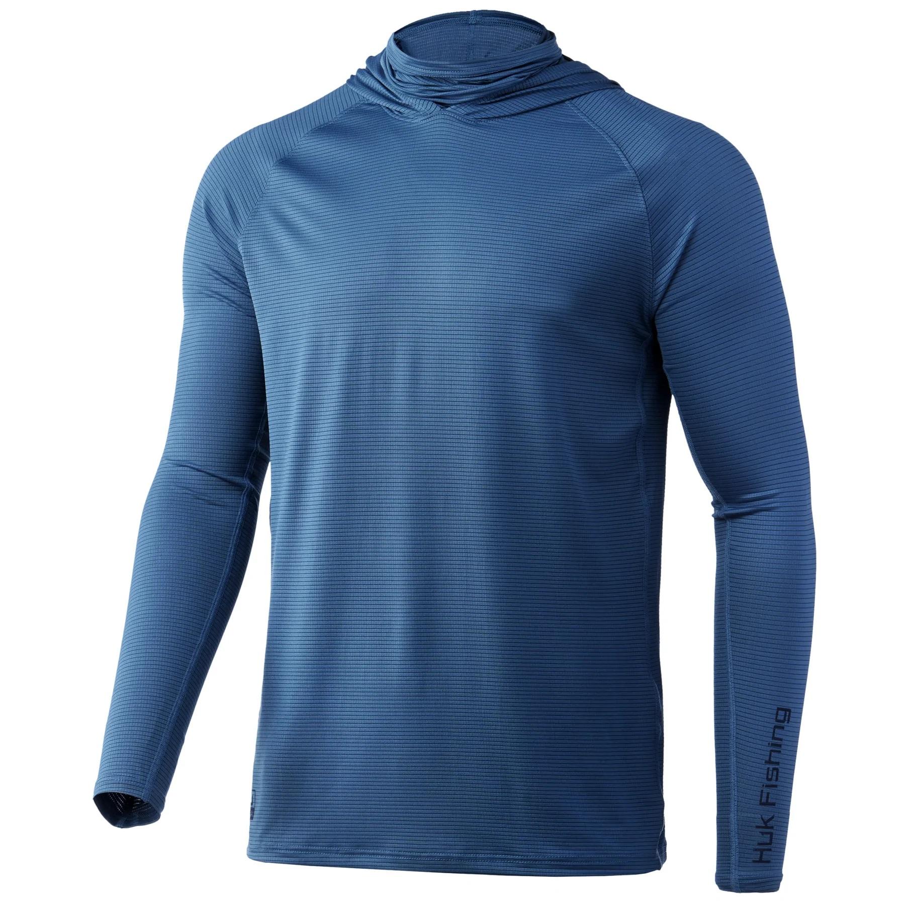 Huk A1A UPF 30+ Performance Hoodie Titanium Blue S