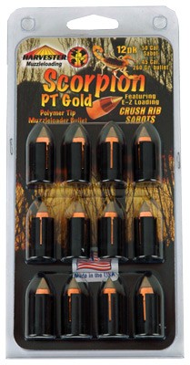 Harvester Scorpion Muzzleloader 50 Cal 260gr .451 Polymer Tip Sabot 12PK