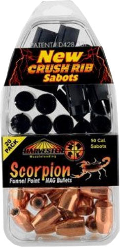 Harvester Scorpion Muzzleloader .50 Cal 240gr .451 Funnel Point Sabot 20PK