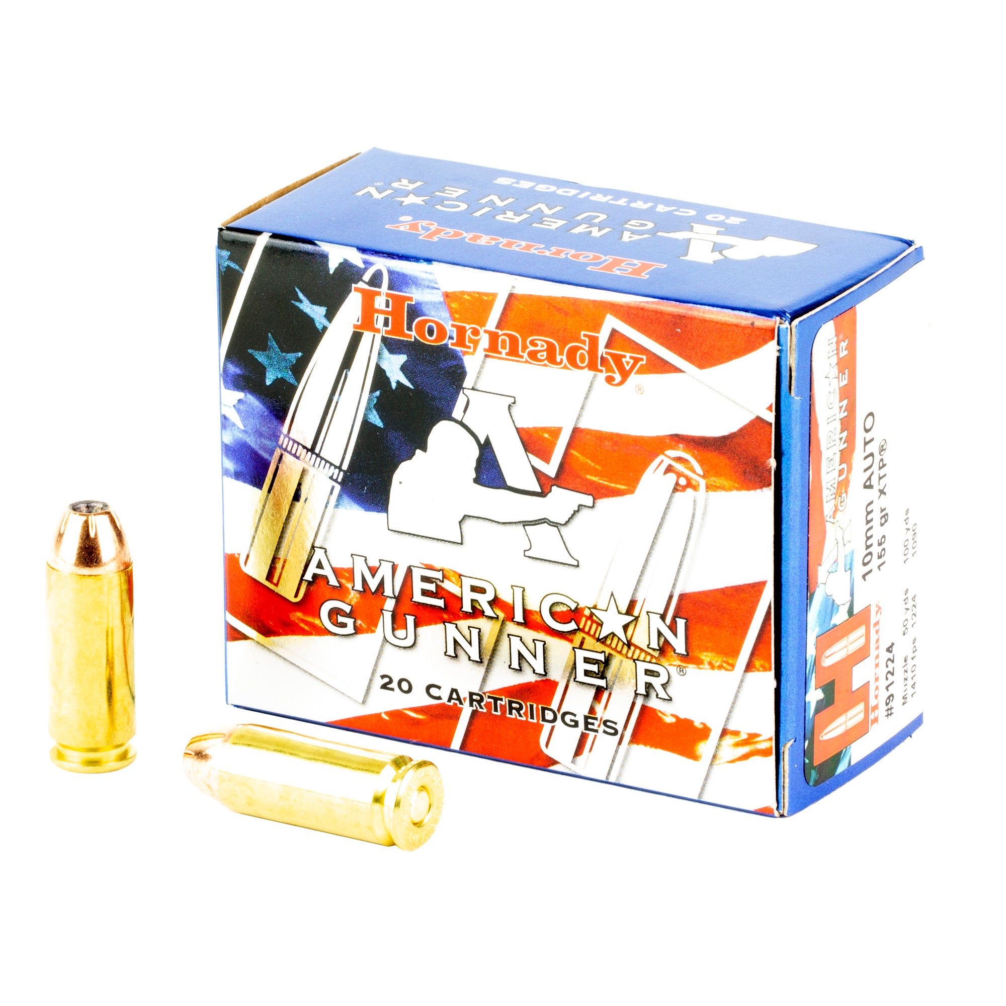 Hornady 10mm Auto 91224 American Gunner Hornady XTP Hollow Point HP 155 Grain