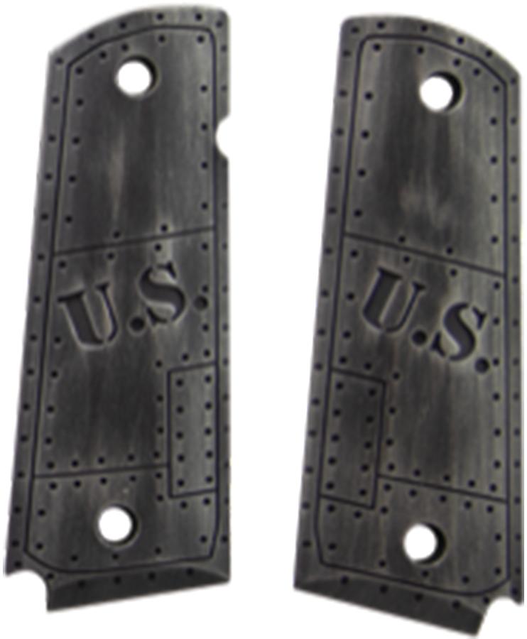 Hogue Extreme Series 1911 Govt Model Aluminum Grip US Green Distressed