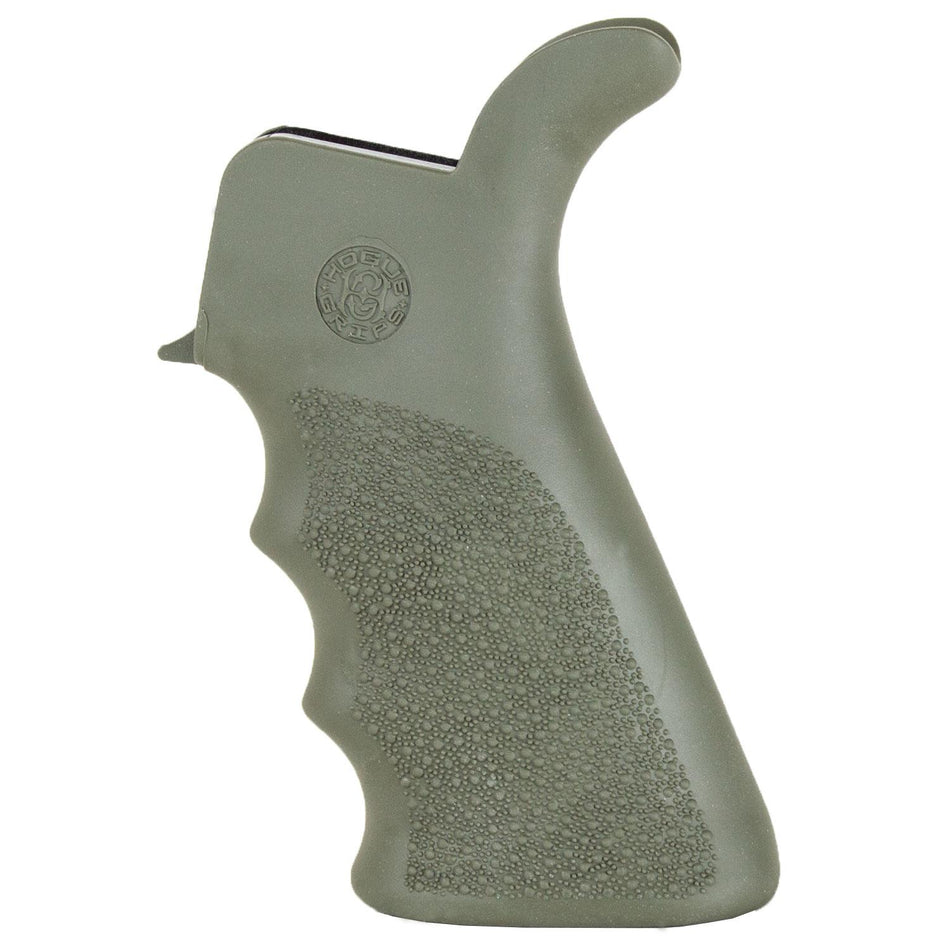 Hogue AR-15 M-16 Rubber Beavertail Pistol Grip Finger Grooves OD Green