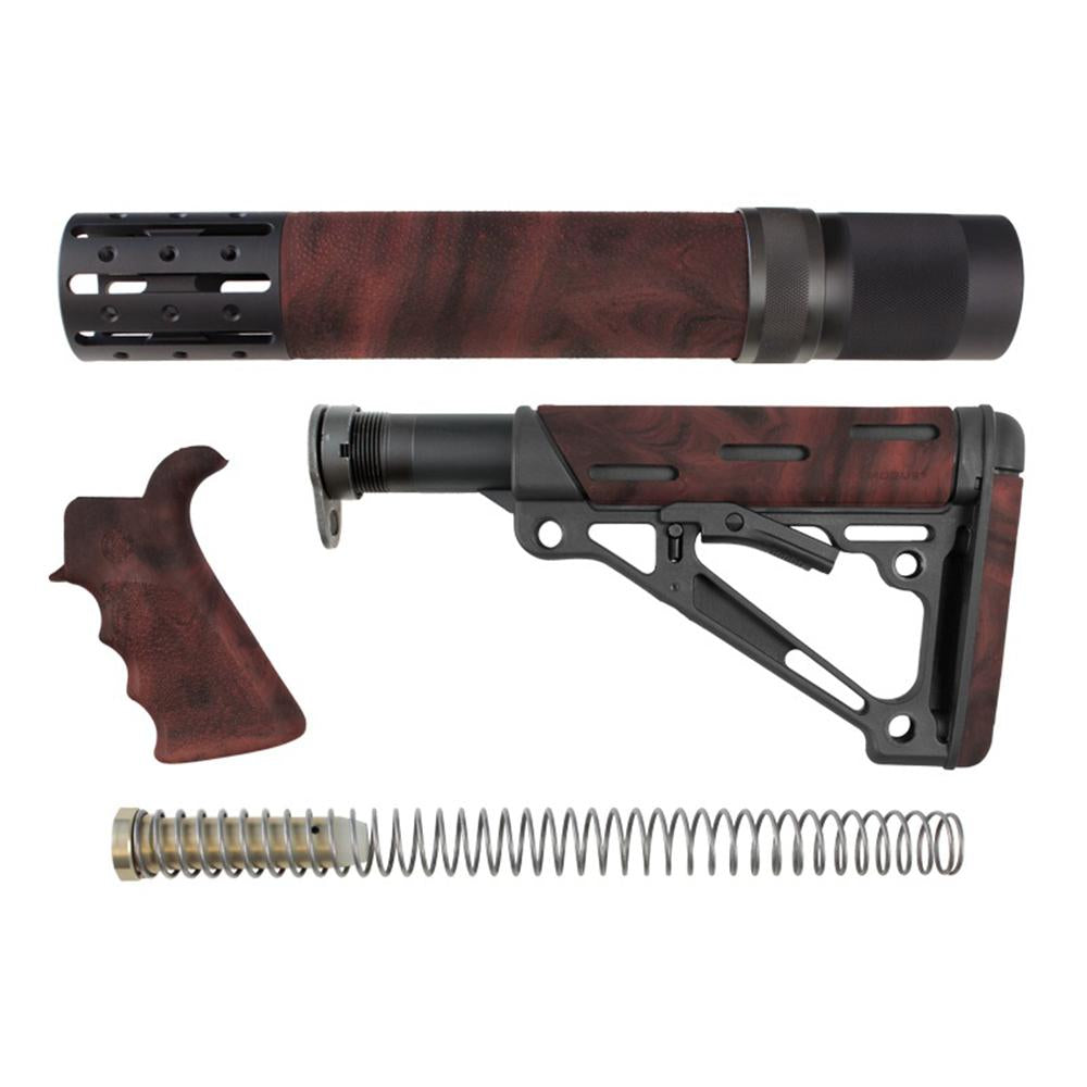 Hogue AR-15/M-16 OverMolded Furniture Kit Red Lava with Mil-Spec Buffer Tube