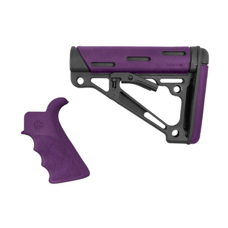 Hogue AR-15 M16 Overmolded Beavertail Finger Groove Grip and Mil-Spec Stock Kit Purple