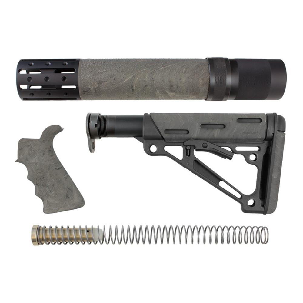 Hogue AR-15/M16 OverMolded Furniture Kit Ghillie Green with Mil-Spec Buffer Tube