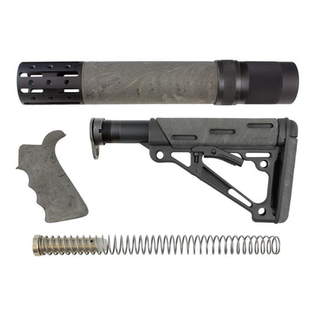 Hogue AR-15/M16 OverMolded Furniture Kit Ghillie Green with Mil-Spec Buffer Tube