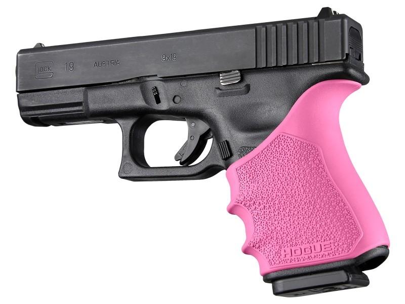 Hogue HandAll Beavertail Rubber Grip Sleeve Glock 19/23/32/38 Gen 3/4 Pink