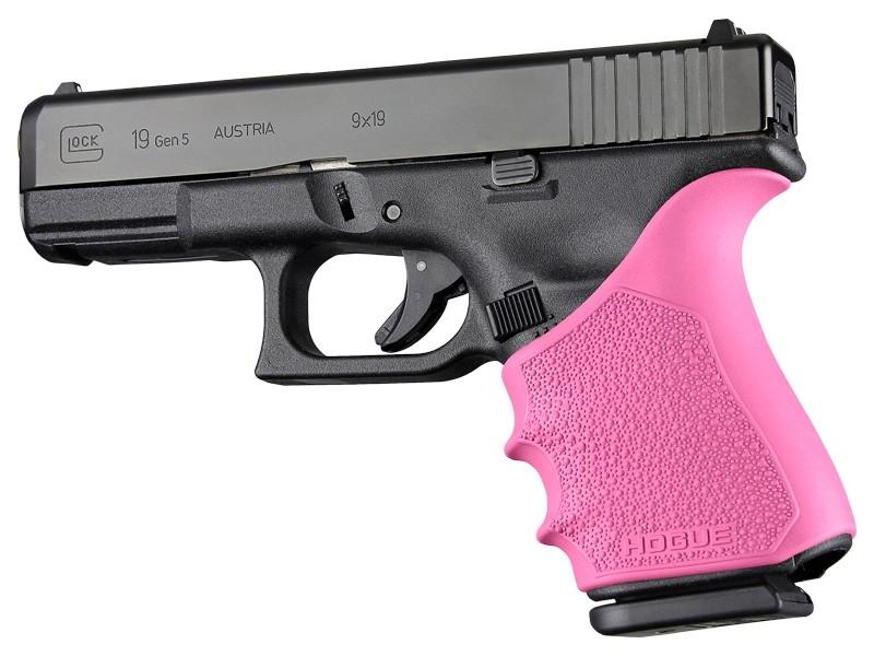 Hogue HandAll Beavertail Rubber Grip Sleeve Glock 19/23/32/38 Gen 1/2/5 Pink