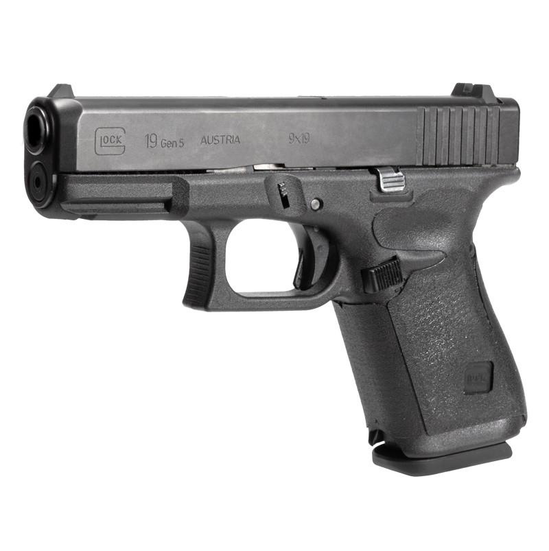 Wrapter Adhesive Rubber Grip Compatible with Glock Gen 5 19 19MOS 44 - Black