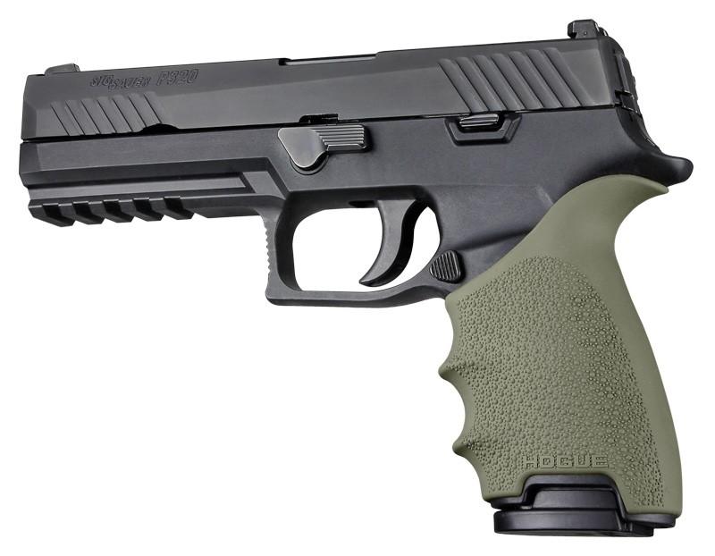 Hogue HandAll Beavertail Rubber Grip Sleeve Sig Sauer P320 OD Green