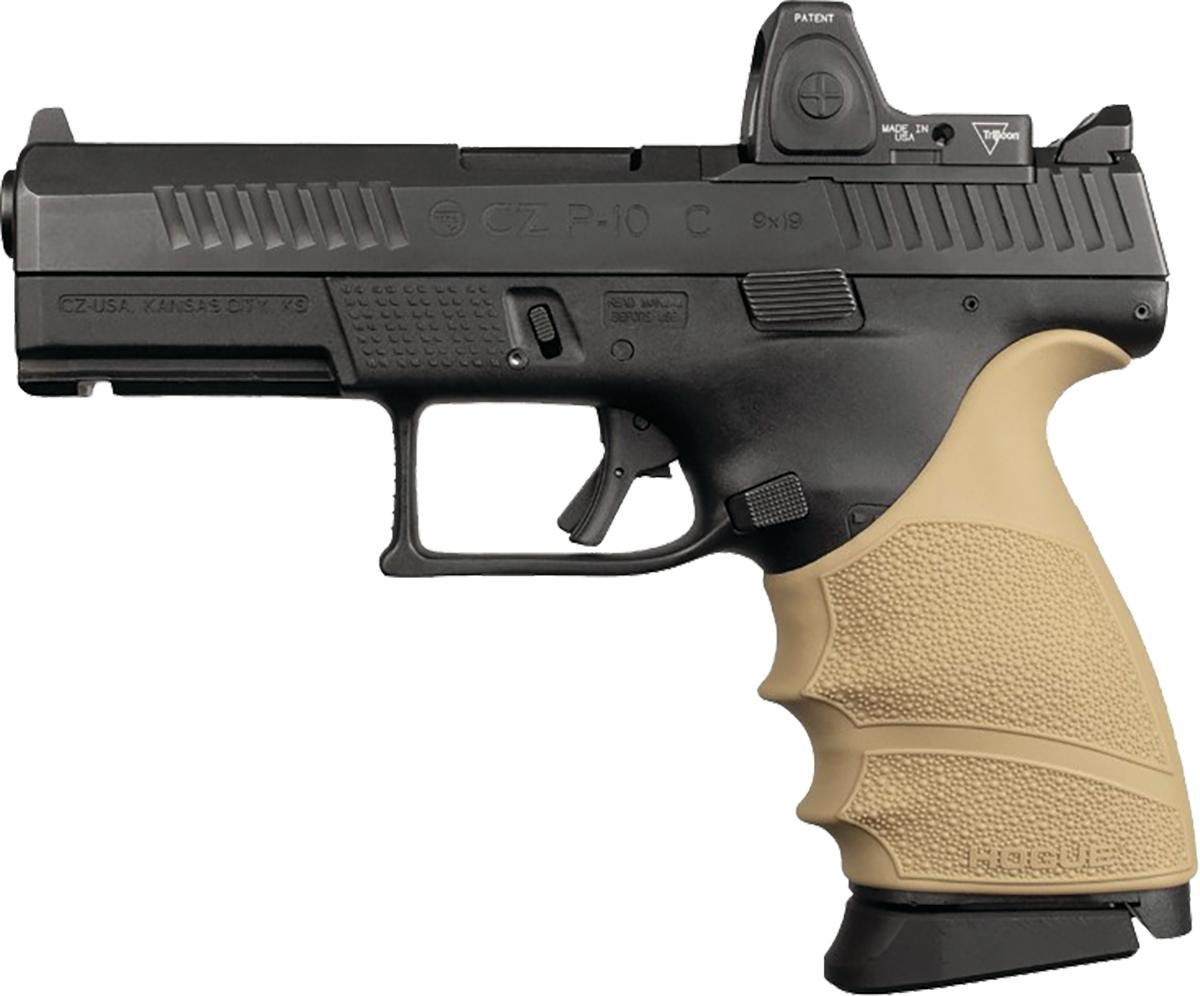 Hogue HandAll Beavertail Rubber Grip Sleeve CZ P-10 Compact 9mm FDE