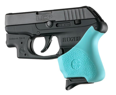 Hogue HandAll Hybrid Grip Sleeve for Ruger LCP with Crimson Trace Aqua