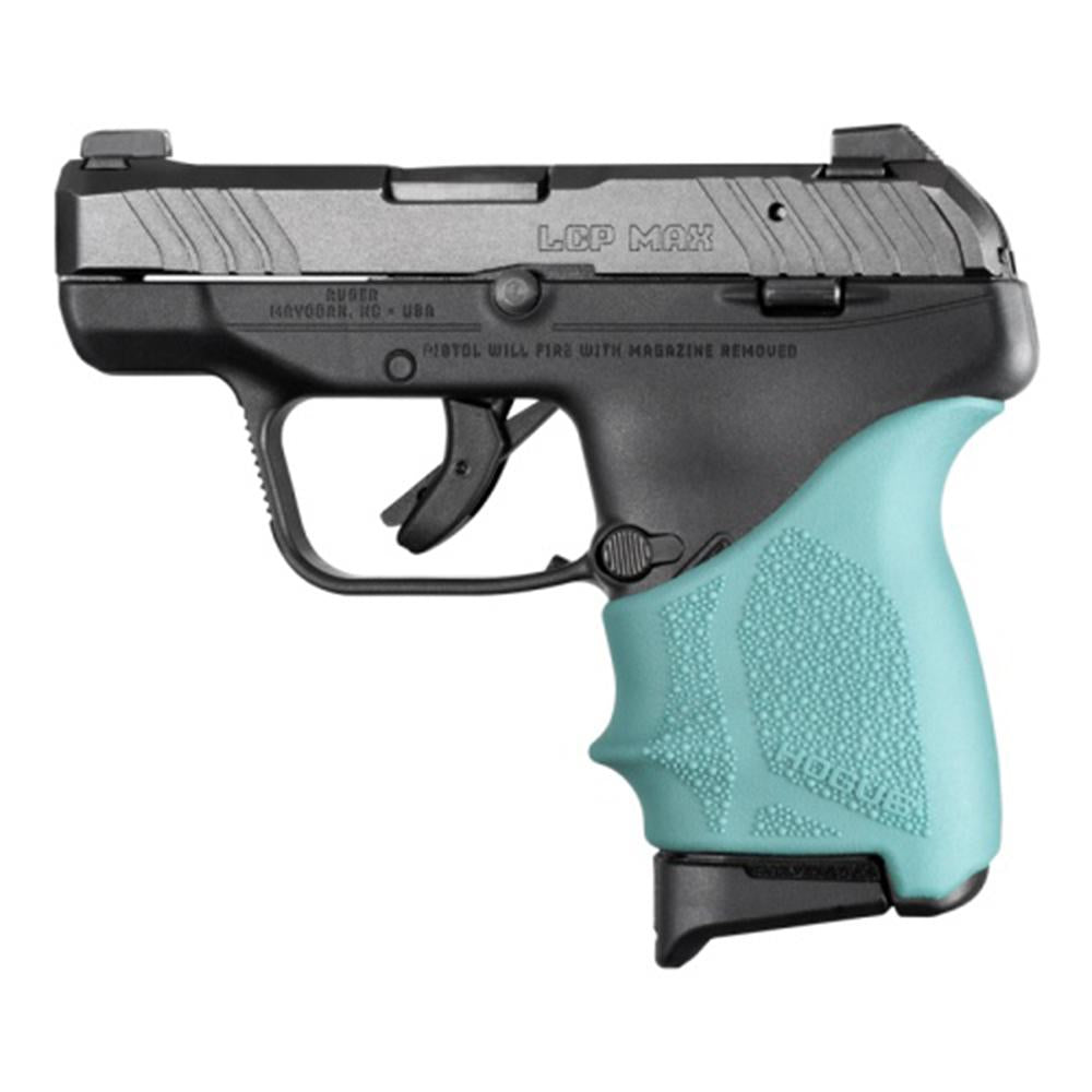 Hogue HandAll Beavertail Ruger LCP Max Grip Sleeve in Aqua