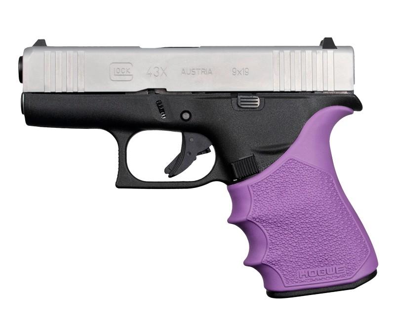 Hogue HandAll Beavertail Grip Sleeve Glock 43X and 48 Purple