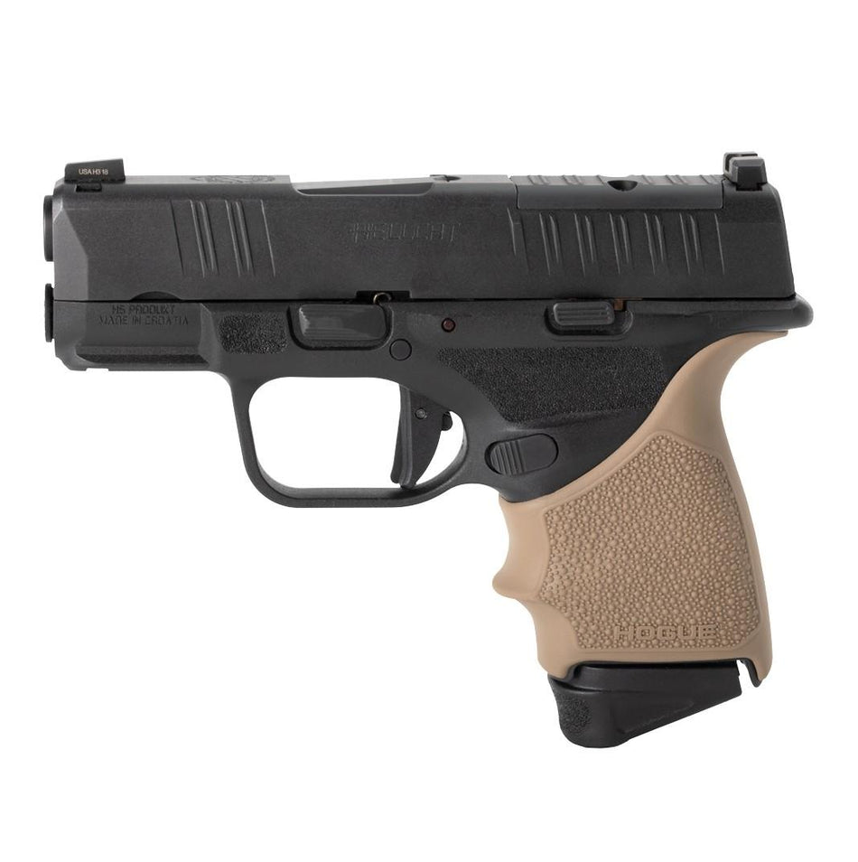 Hogue HandAll Beavertail Rubber Grip Sleeve Springfield Hellcat FDE