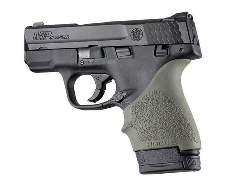 Hogue HandAll OD Green Beavertail Grip Sleeve - S&W M&P Shield, Ruger LC9, Glock 26/27