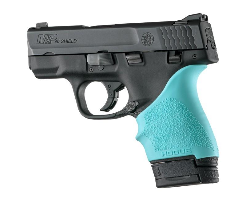 Hogue HandAll Beavertail Rubber Grip Sleeve S&W M&P Shield Ruger LC9 Aqua