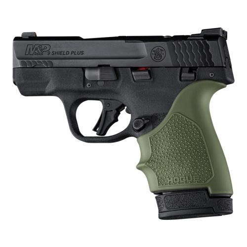 Hogue HandAll Beaver Tail Handgun Grip Sleeve M&P 9 Shield Plus Olive Drab
