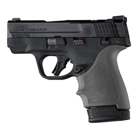 Hogue HandAll Beaver Tail Handgun Grip Sleeve M&P 9 Shield Plus Slate Gray