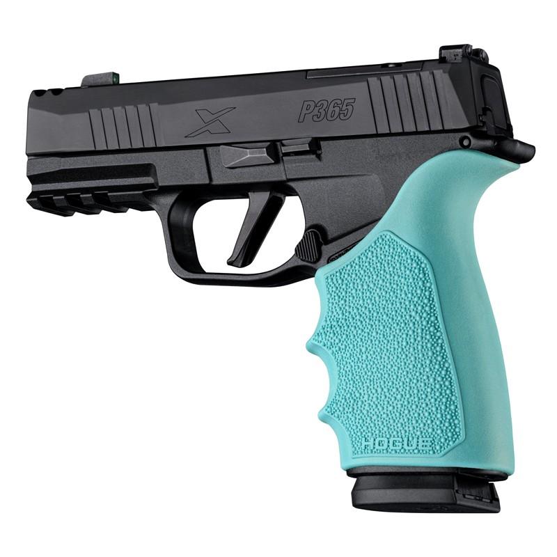 Hogue HandAll Beavertail Handgun Grip Sleeve, Sig P365 XMacro, Aqua