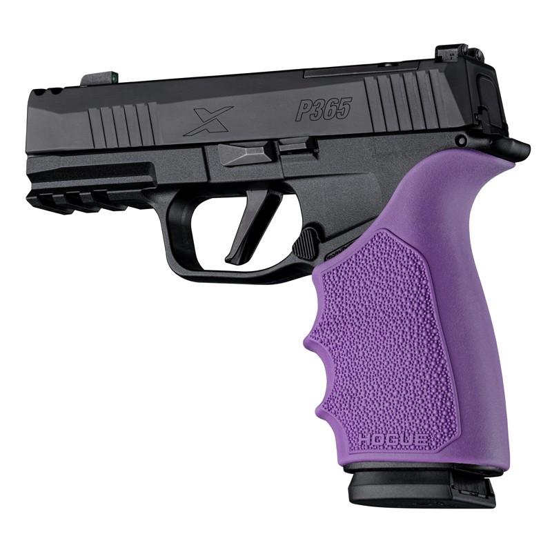 Hogue HandAll Beavertail Cobblestone Handgun Grip Sleeve Sig P365 XMacro Purple