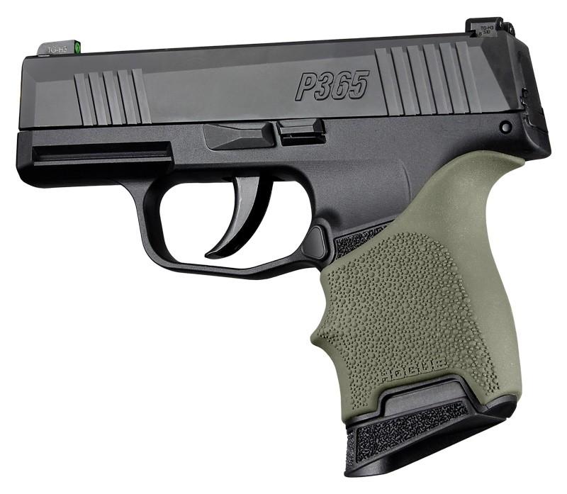 Hogue HandAll Beavertail Rubber Grip Sleeve Sig Sauer P365 OD Green