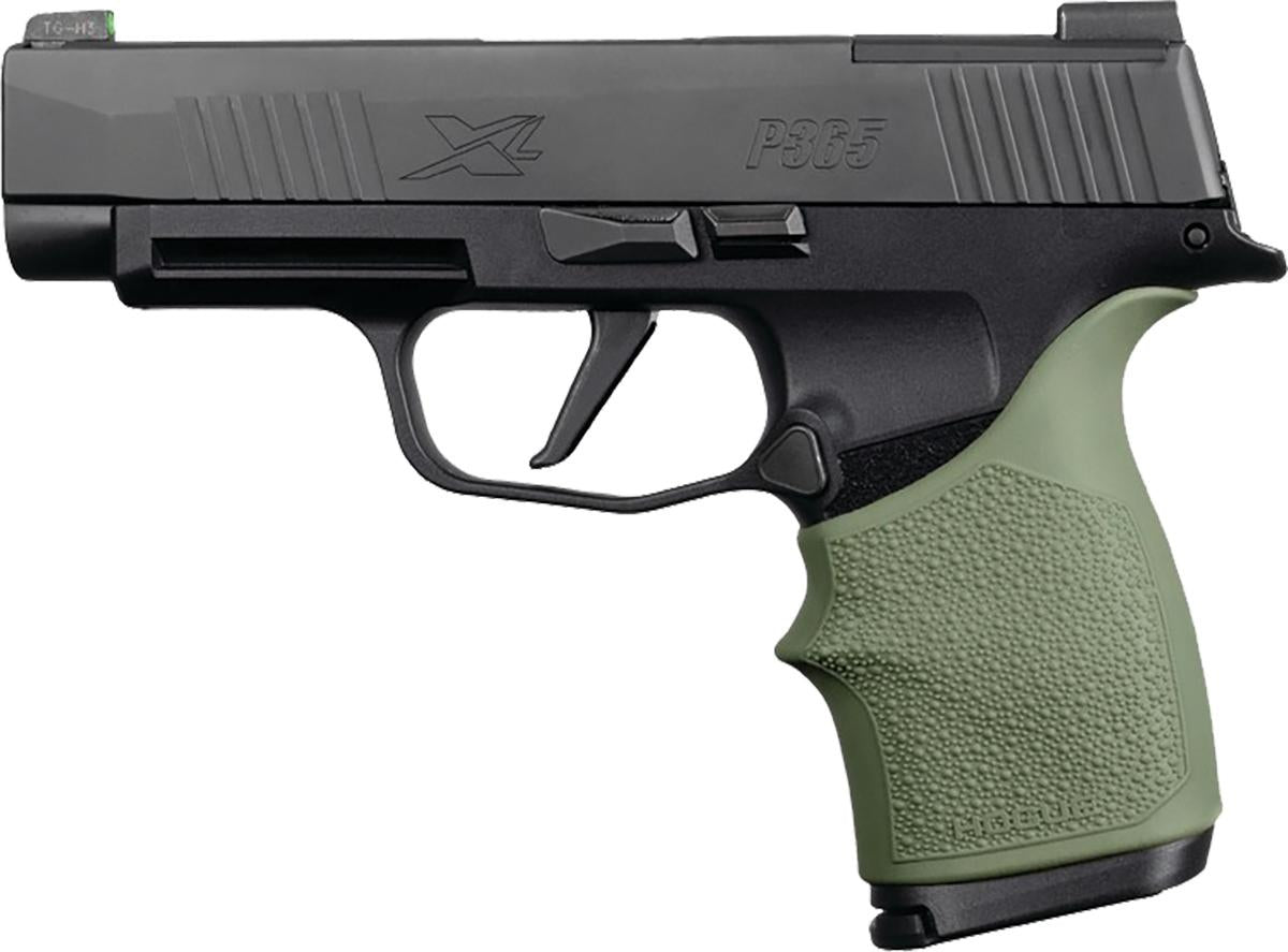 Hogue HandAll Beavertail Rubber Grip Sleeve Sig Sauer P365XL OD Green