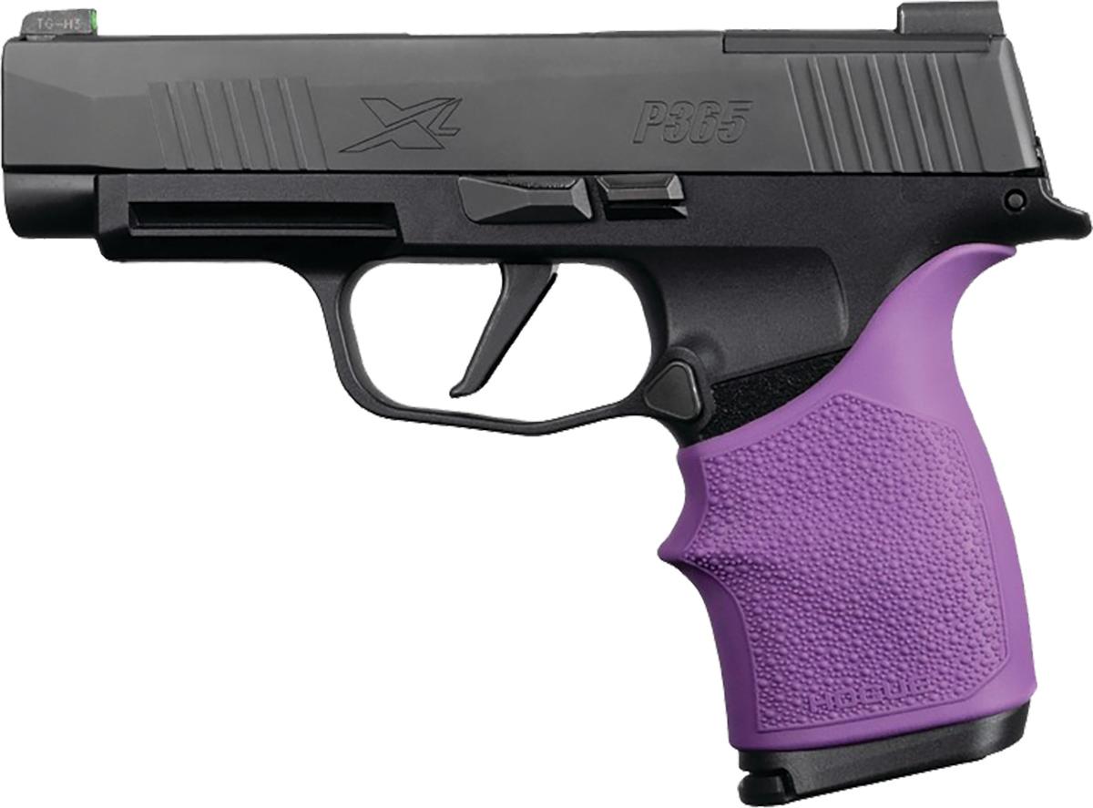Hogue HandAll Beavertail Rubber Grip Sleeve Sig Sauer P365XL Purple