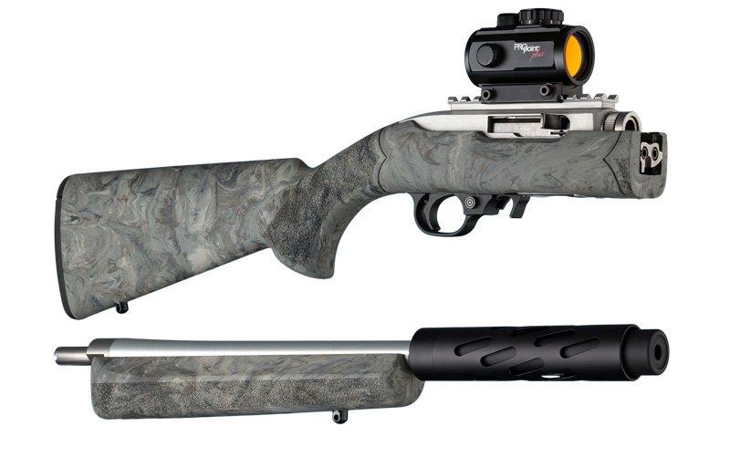 Hogue 10-22 Takedown Rubber OverMolded Rifle Stock Standard Channel Ghillie Green