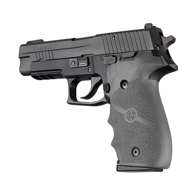 Hogue P226 Overmolded Rubber Handgun Grips, Slate Grey with Finger Grooves