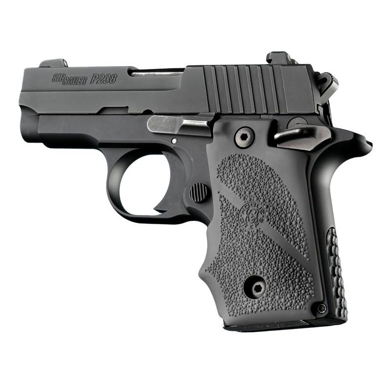 Hogue Overmolded Rubber Grip for SIG P238 Slate Grey with Finger Grooves