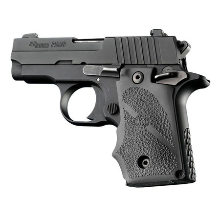 Hogue Overmolded Rubber Grip for SIG P238 Slate Grey with Finger Grooves