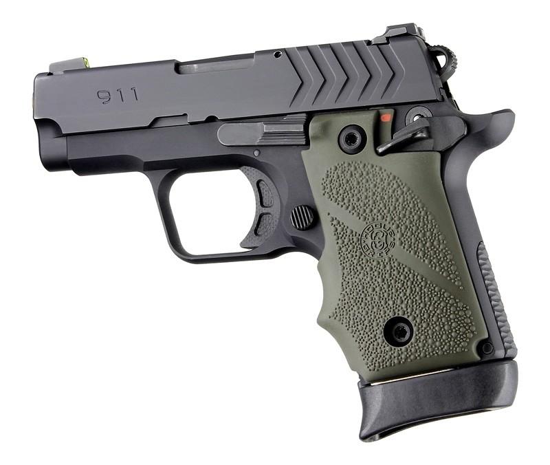 Hogue OD Green Rubber Grip Springfield Armory 911 Ambi Safety