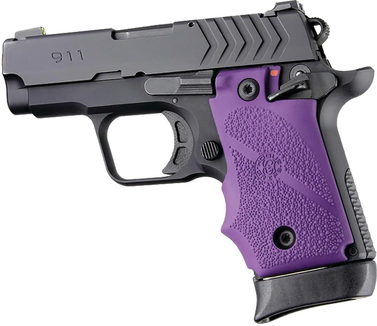 Hogue Purple Rubber Grip Springfield Armory 911 Ambi Safety