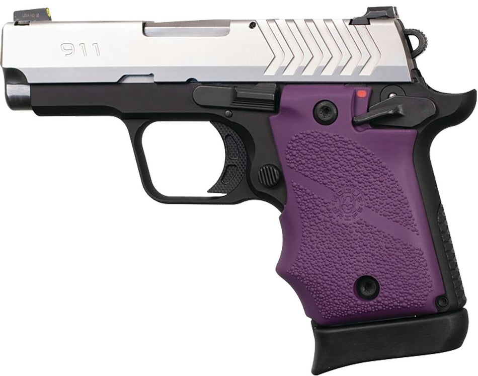 Hogue Purple Rubber Grip with Ambi Safety for Springfield 911 9mm