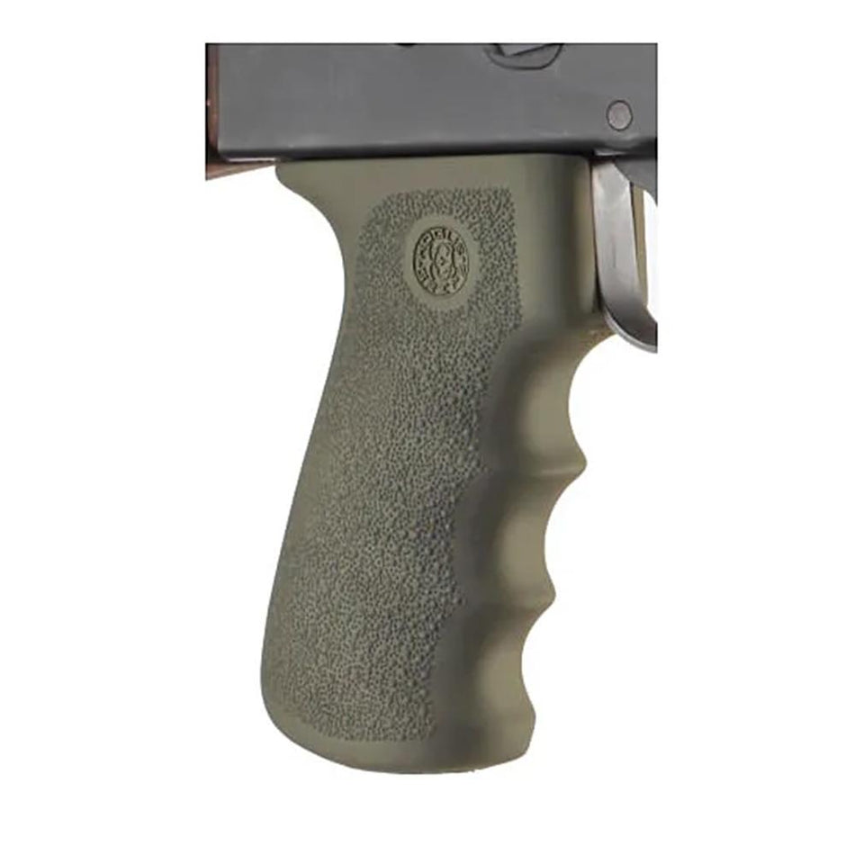 Hogue AK-47 OverMolded Finger Groove Rubber Grip - Olive Drab Green