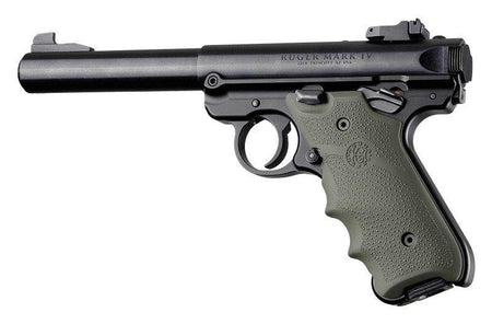 Ruger Mark IV Rubber Grip Finger Groove Style OD Green