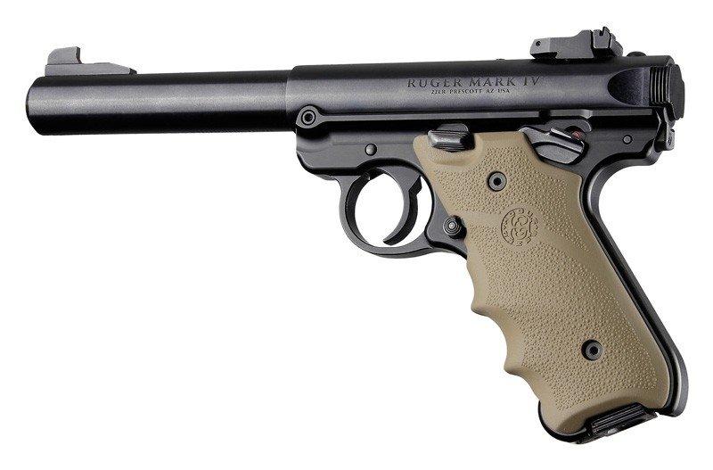 Ruger Mark IV Rubber Pistol Grip with Finger Grooves FDE