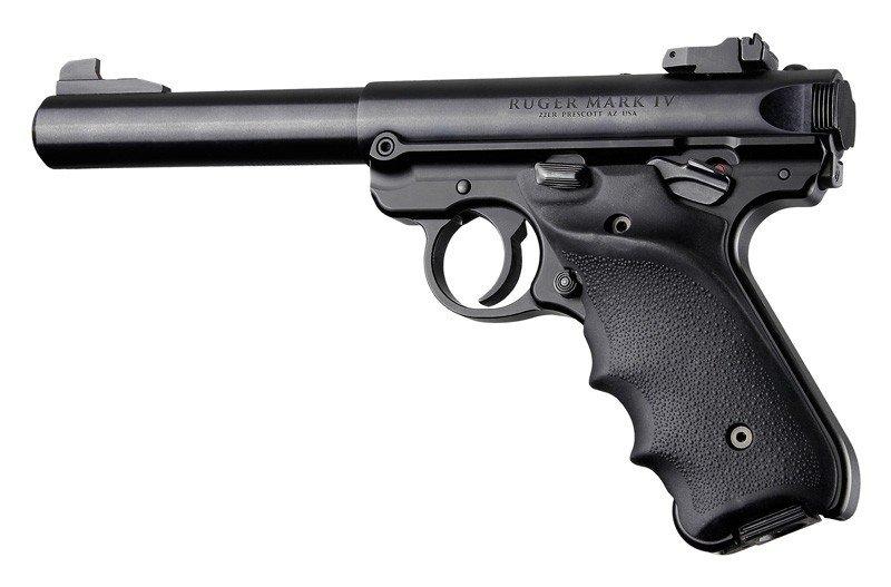 Hogue Ruger Mark IV Rubber Grip Finger Grooves RH Thumb Rest Black