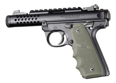 Ruger 22/45 Mark IV Rubber Grip OD Green with Finger Grooves
