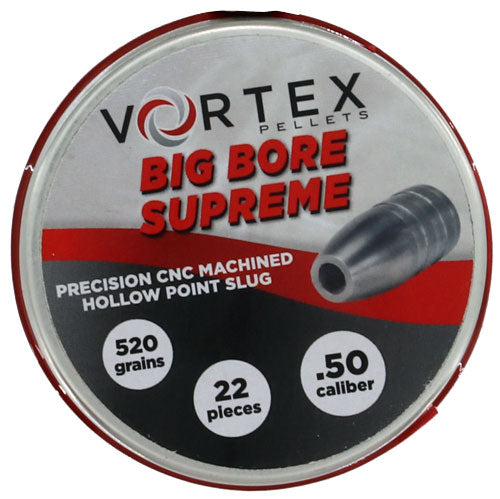 Hatsan Vortex Big Bore Supreme .50 Caliber 520 Grain HP Pellets Tin of 22