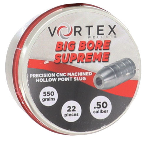 Hatsan Vortex Big Bore Supreme .50 Caliber 550 Grain HP Pellets Tin of 22