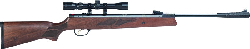 Hatsan Model 95 .22 Spring-Piston Air Rifle Walnut Stock Optima 3-9x32 Scope Combo
