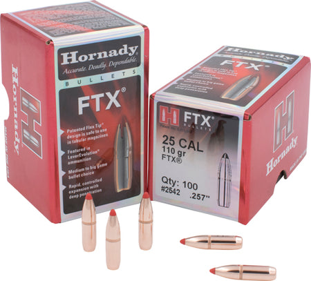 Hornady FTX .257 Diameter 110 Grain Reloading Bullets 100CT
