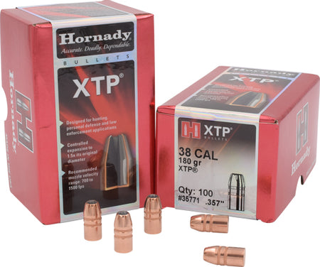 Hornady 38 Cal .357 180 Grain XTP Reloading Bullets 100ct 15BX/CS