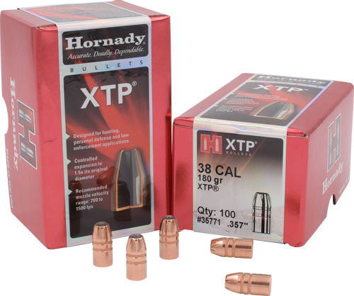 Hornady 38 Cal .357 180 Grain XTP Reloading Bullets 100ct 15BX/CS