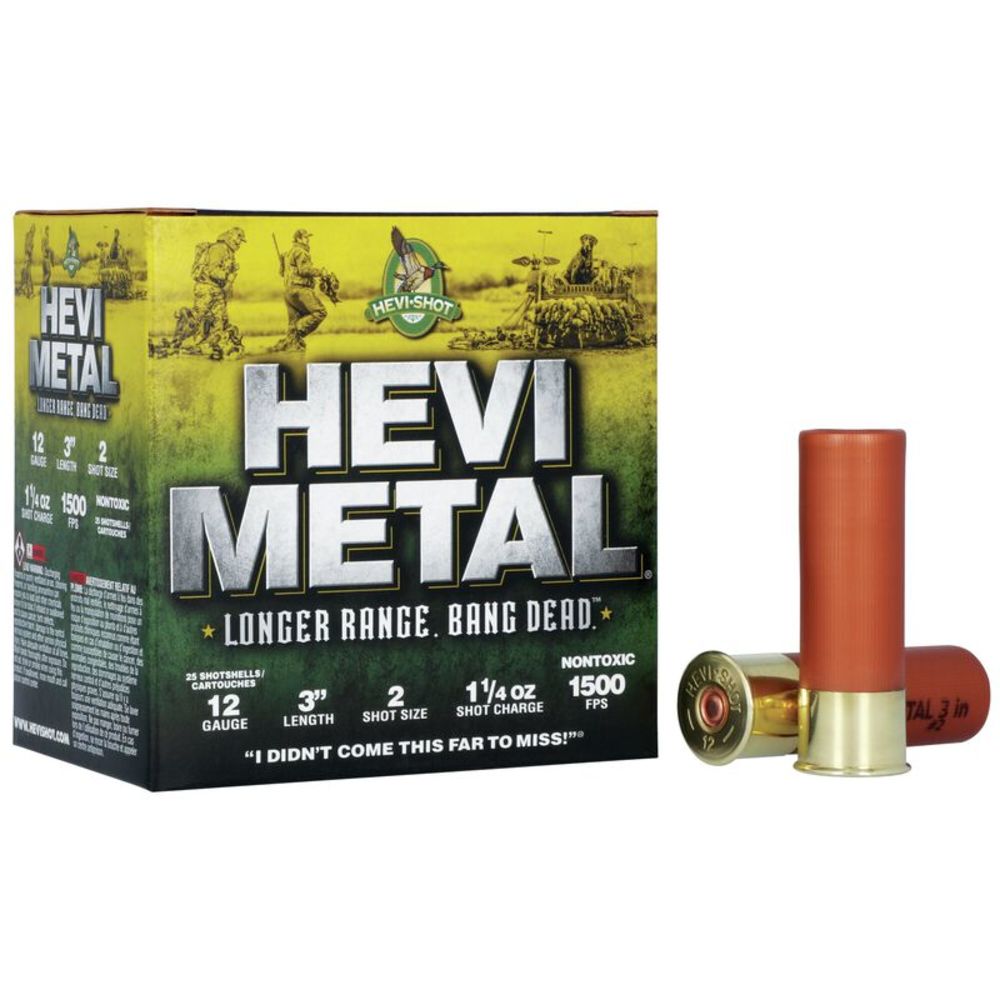 HEVI-Shot 12 Gauge HS38002 HEVI-Metal Longer Range 3" 1-1/4oz 2 Shot