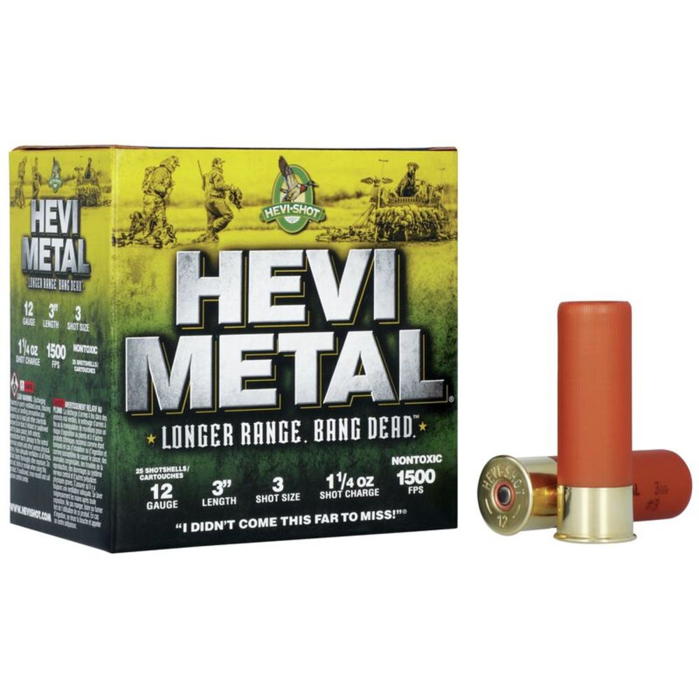 HEVI-Shot 12 Gauge HS38003 HEVI-Metal Longer Range 3" 1-1/4oz 3 Shot